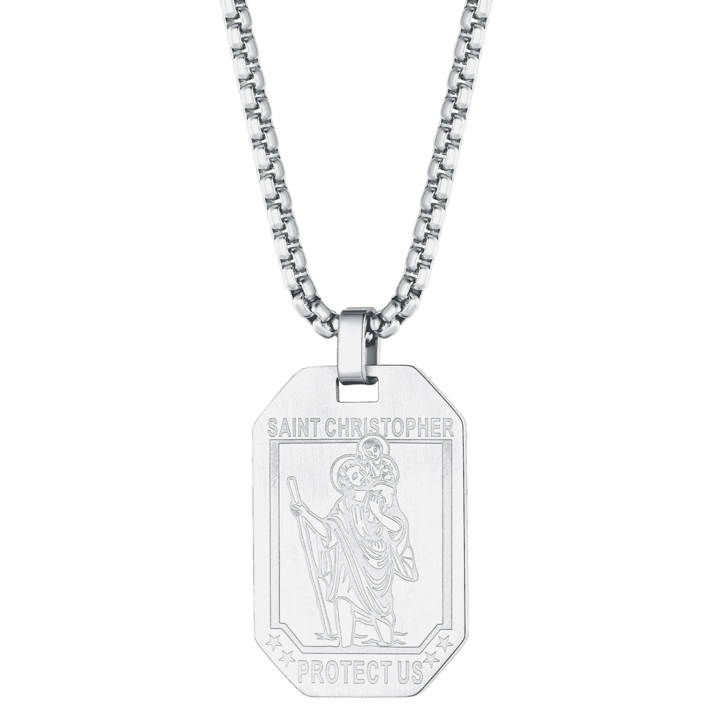 St. Christopher Dog Tag Necklace for