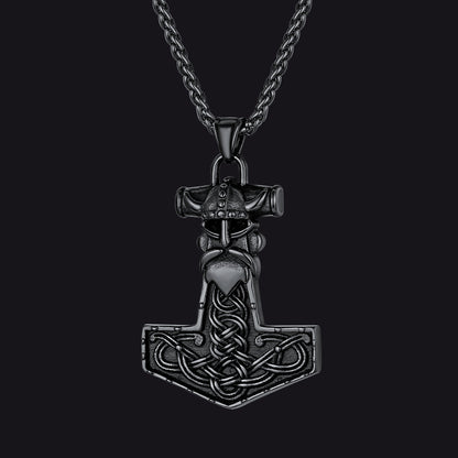 Viking Mjolnir Thor Hammer Necklace Odin Pendant for
