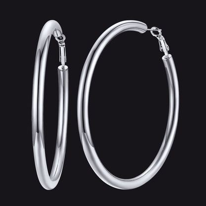 Chunky 5mm Hoop Earrings With Lobster Clasp for