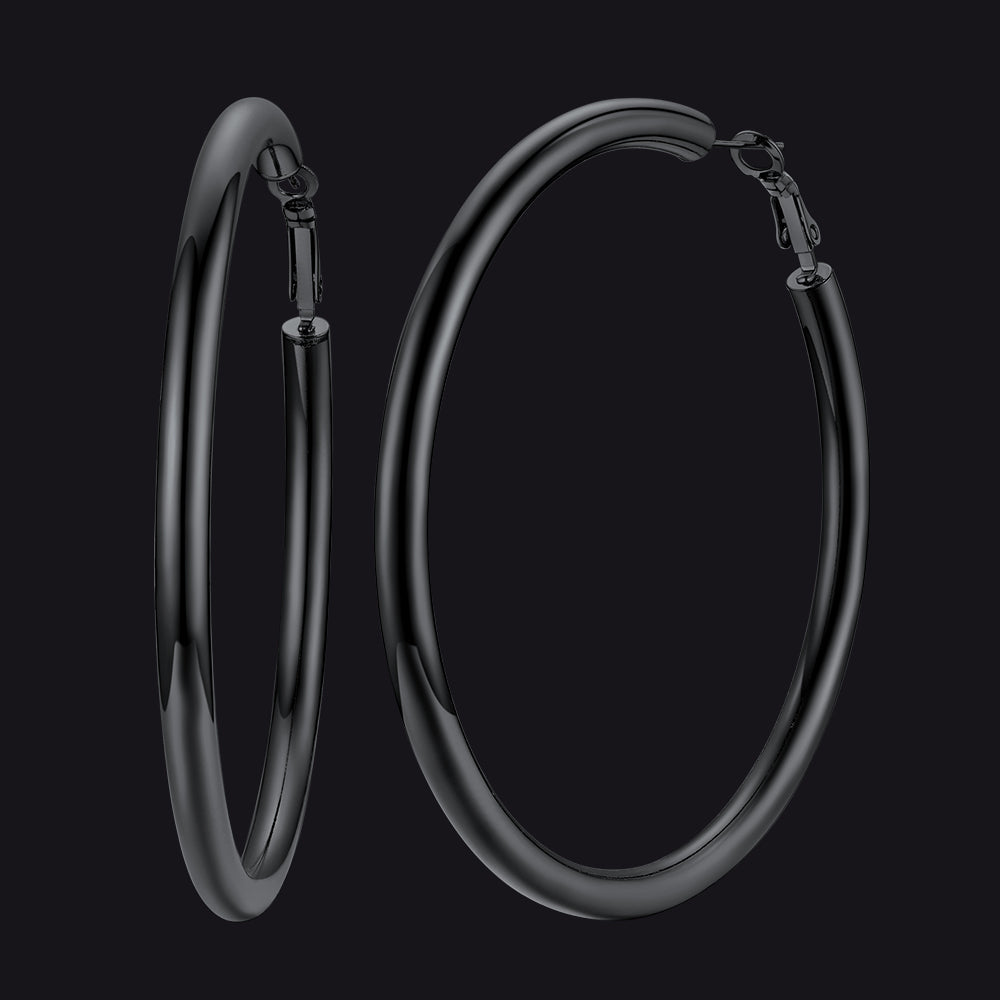 Chunky 5mm Hoop Earrings With Lobster Clasp for