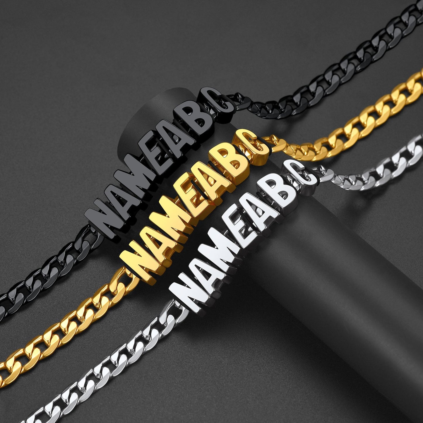 8mm Custom Name Cuban Chain Necklace for