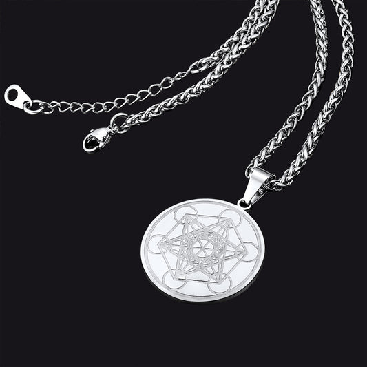 Metatron's Cube Pendant Necklace Spirtual Necklace for