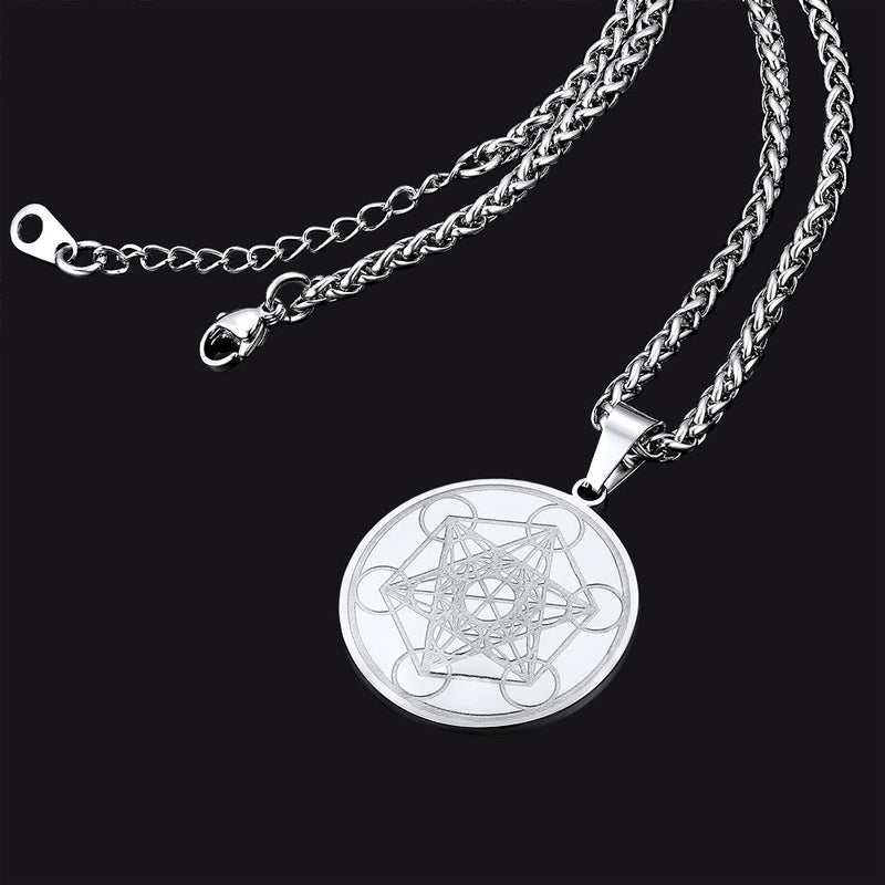 Metatron's Cube Pendant Necklace Spirtual Necklace for