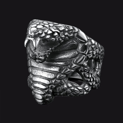 Gothic Huge Cobra Snake Ring Stainless Steel Ring for