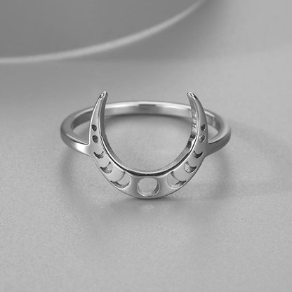 Horned of God Crescent Moon Ring