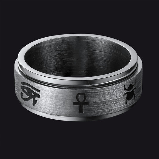 Egyptian Eye of Horus Spinning Fidget Anxiety Ring