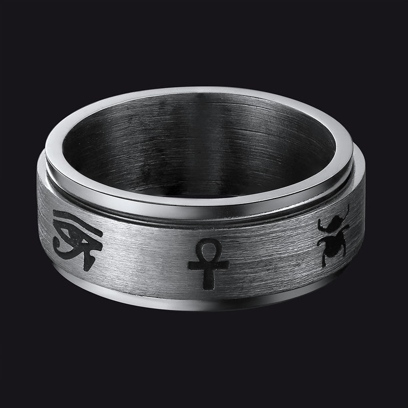 Egyptian Eye of Horus Spinning Fidget Anxiety Ring