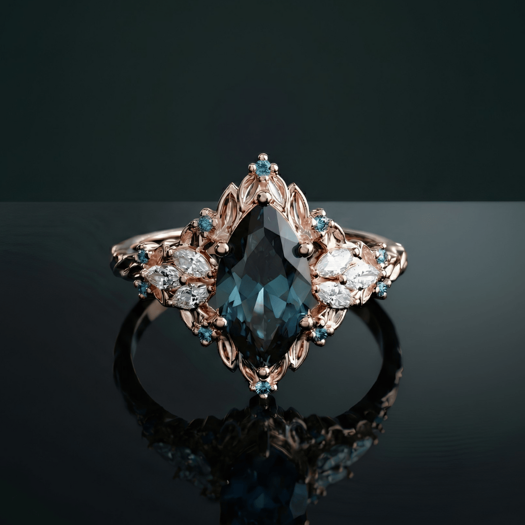 Shadowleaf Guardian Crystal Ring