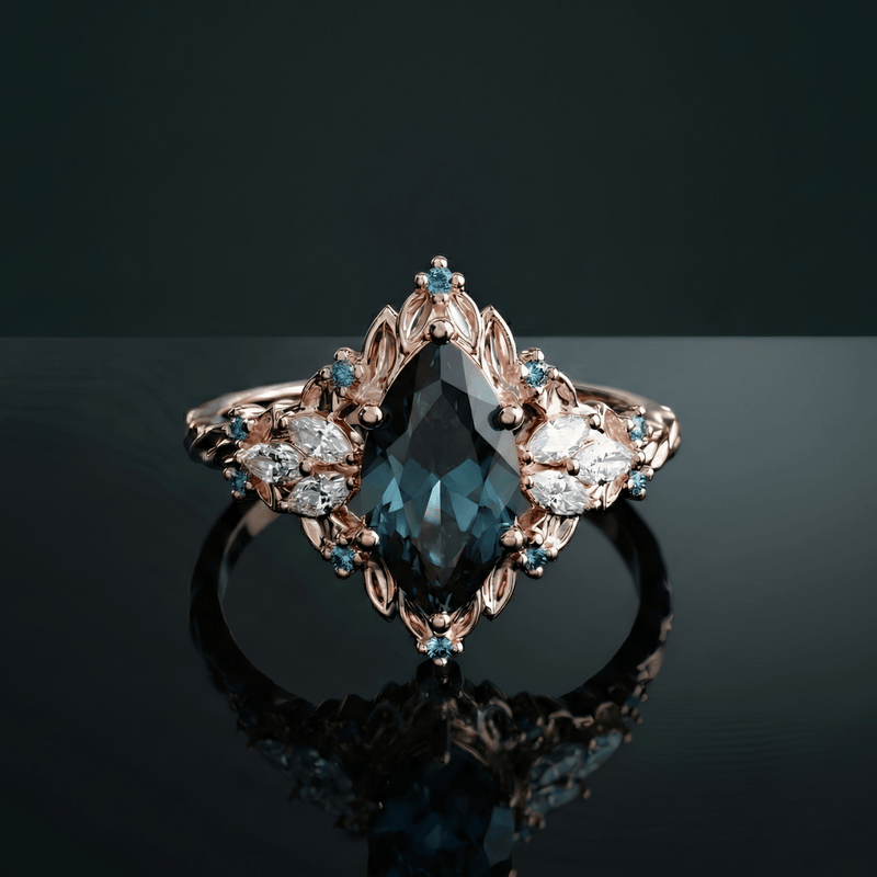 Shadowleaf Guardian Crystal Ring