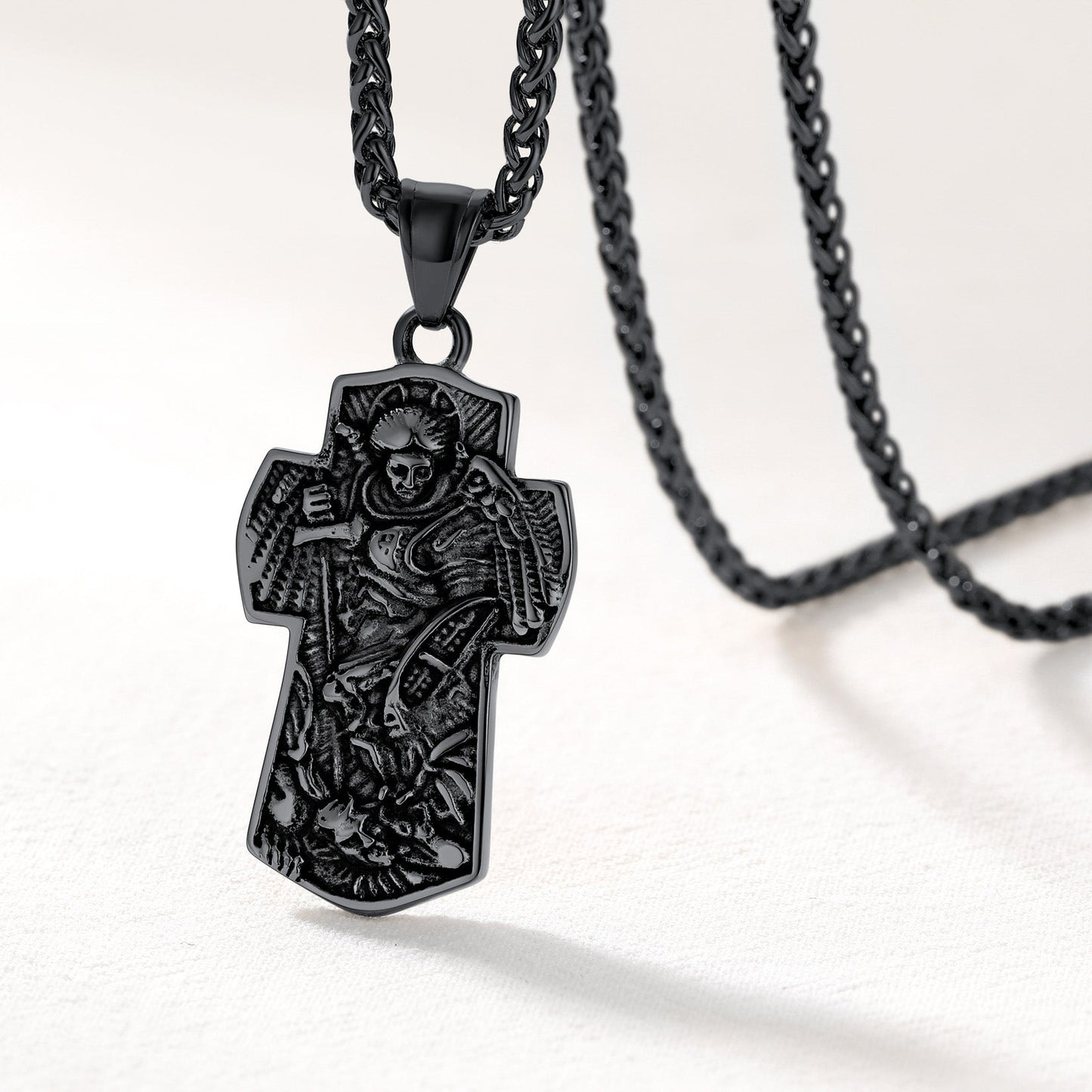 Archangel St. Michael Cross Necklace Protection Pendant