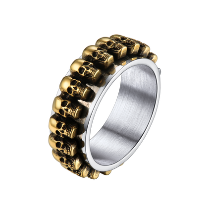 Gothic Skull Ring Anxiety Fidget Ring for