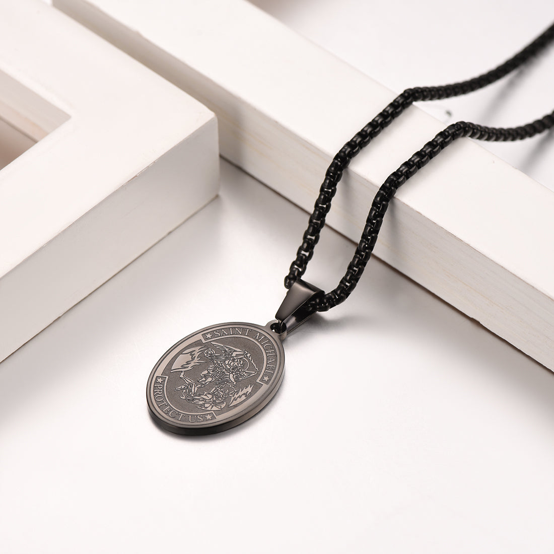 Archangel St. Michael Pendant Necklace Medal for