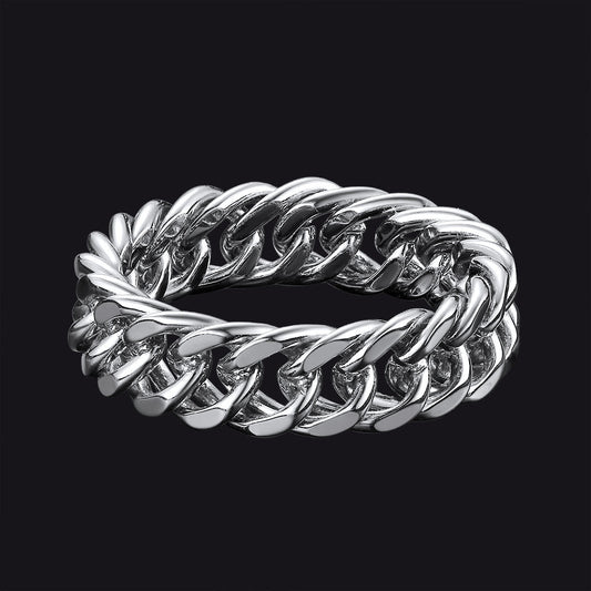 Cuban Chain Stainless Steel Ring for