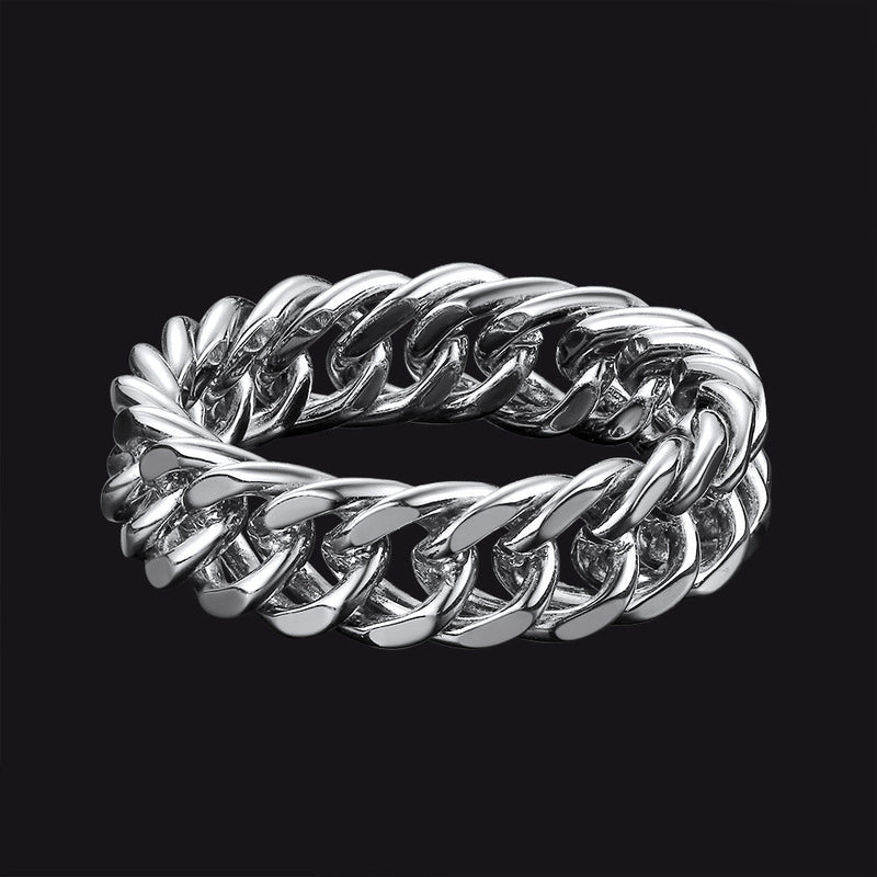 Cuban Chain Stainless Steel Ring for