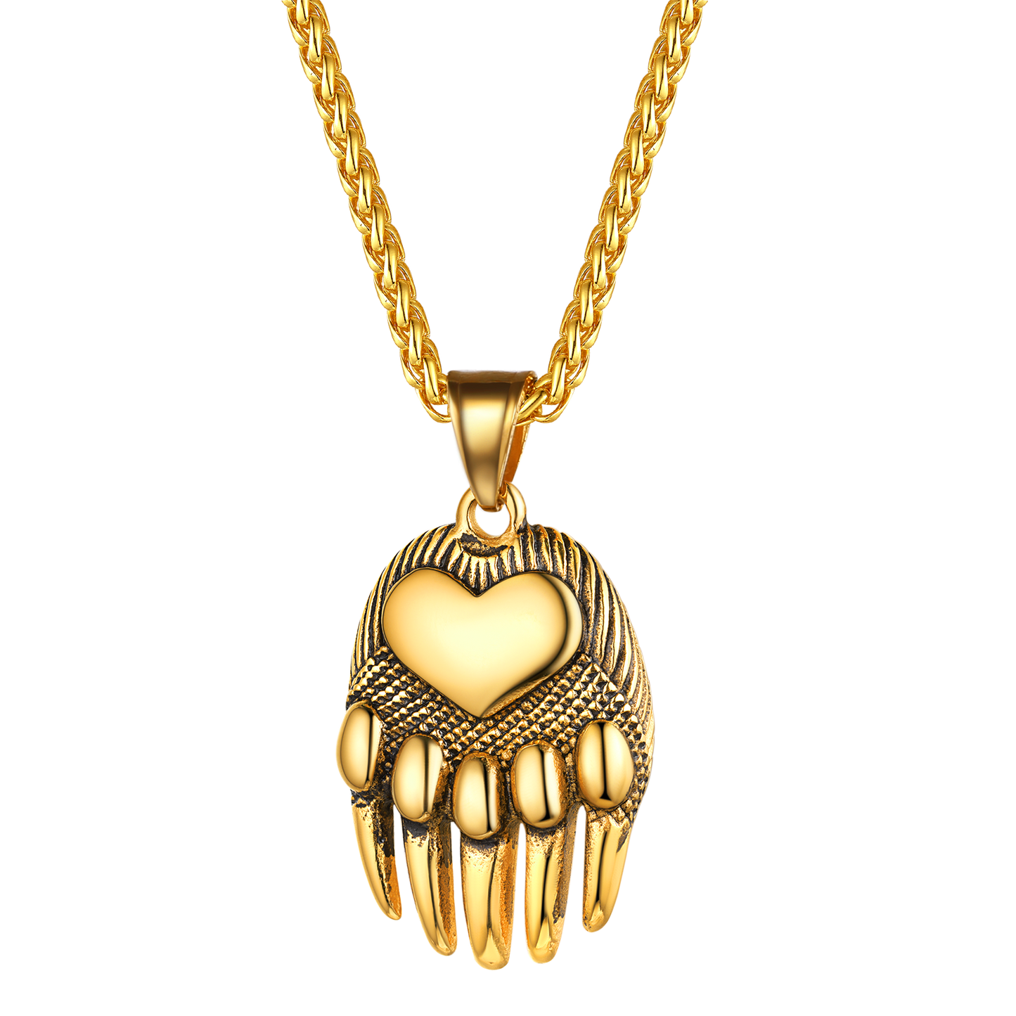 Viking Bear Paw Pendant Necklace Jewelry for