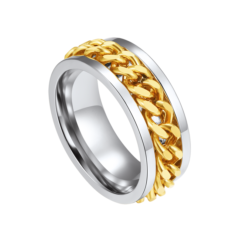 Cuban Chain Fidget Ring for Anxiety
