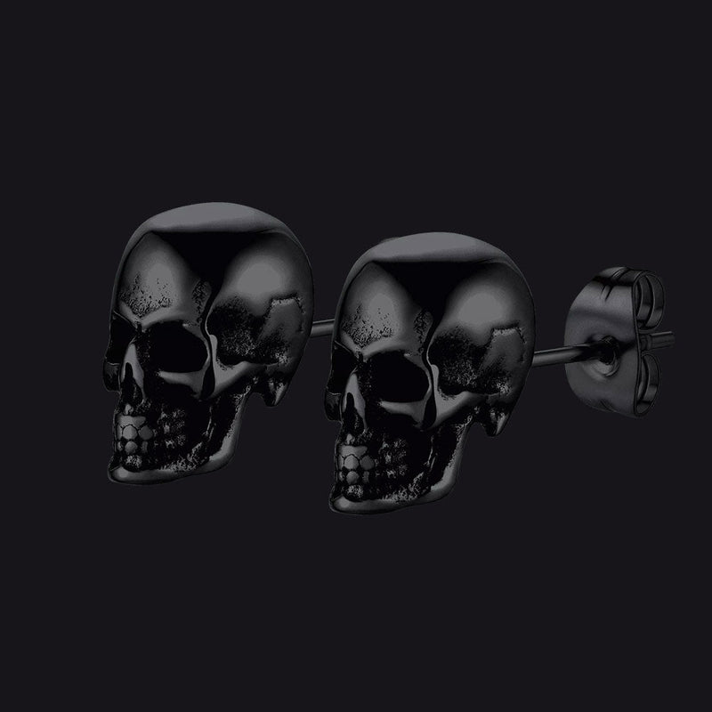 Gothic Punk Skull Stud Earrings for