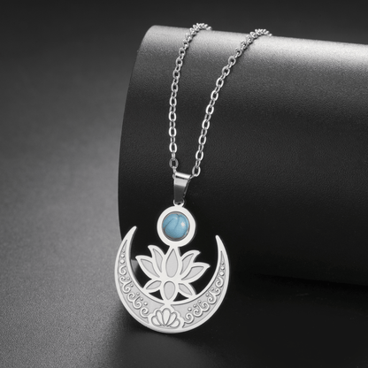 Enchanted Moon Lotus Blossom Necklace