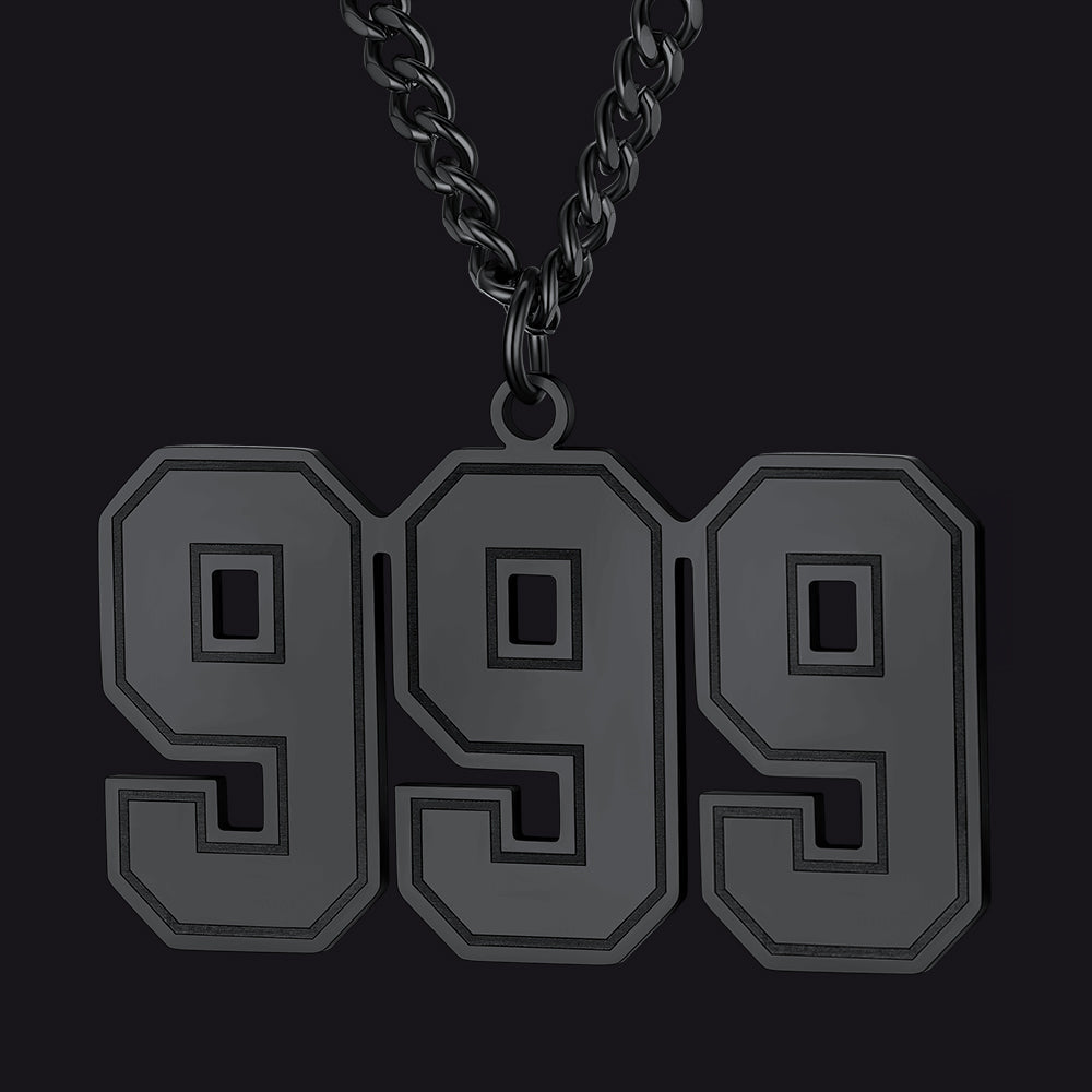 Personalized Sports Jersey Number Chain Necklace for Sport Fans