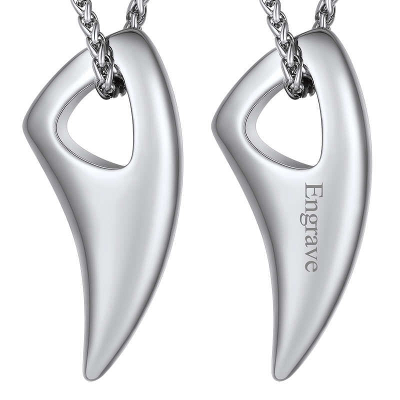 Norse Viking Wolf Tooth Spear Pendant Necklace for