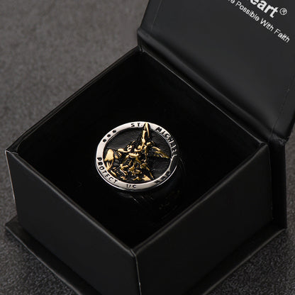Flash Archangel Saint Michael Protect Us Ring for