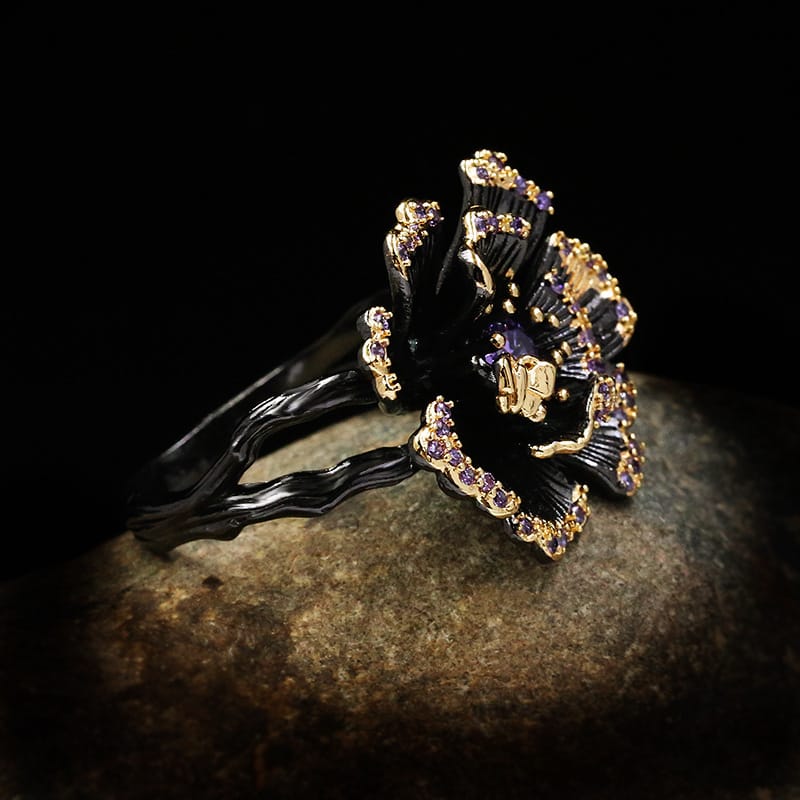 Witchflower Amethyst Ring