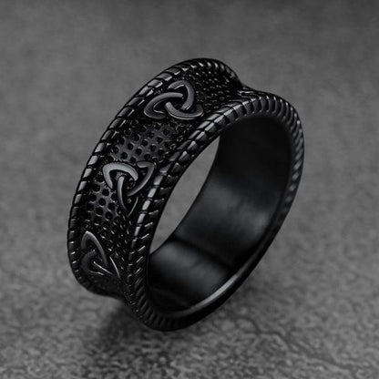 Viking Celtic Knot Stainless Steel Band Ring for
