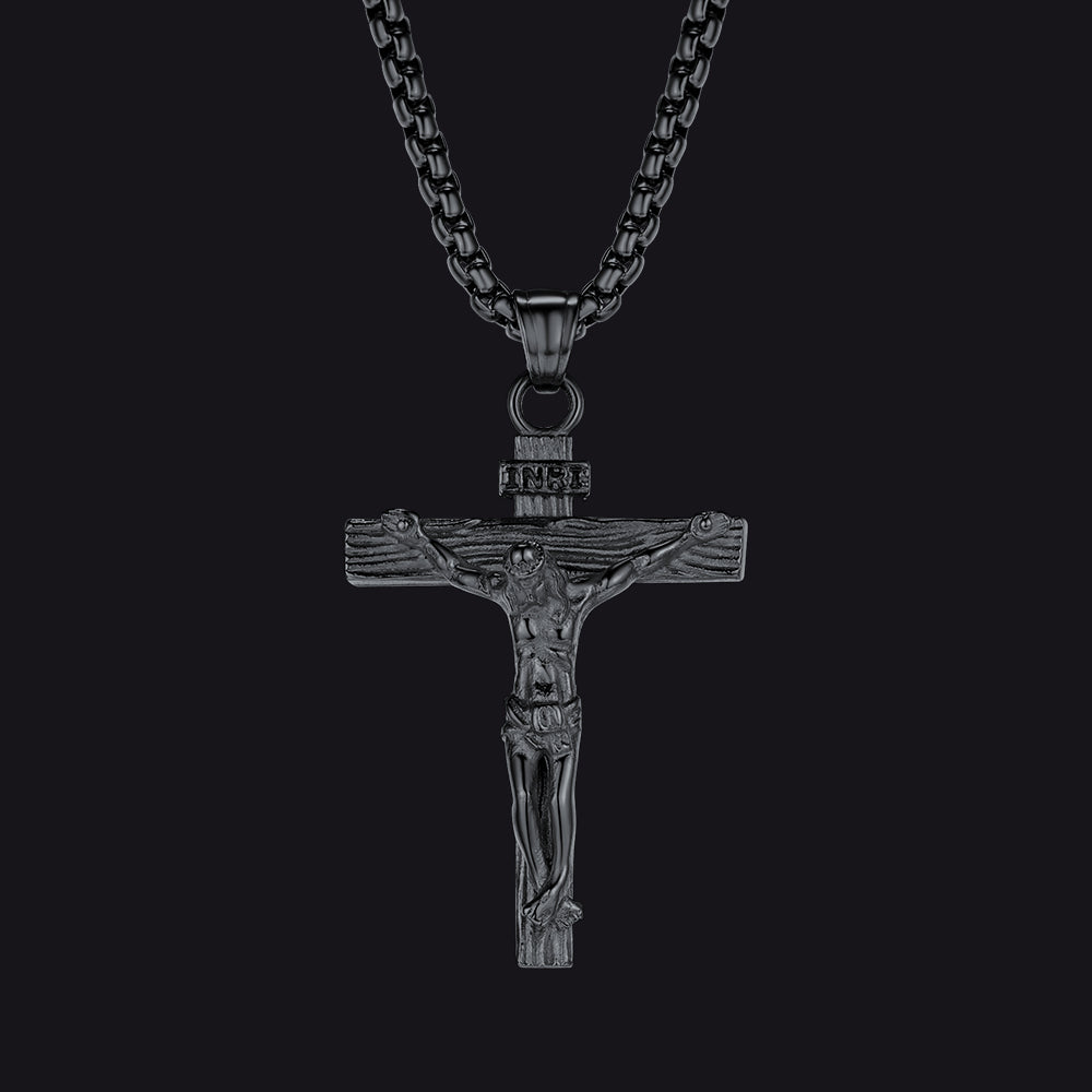 Catholic Crucifix Cross Necklace Jesus Pendant for