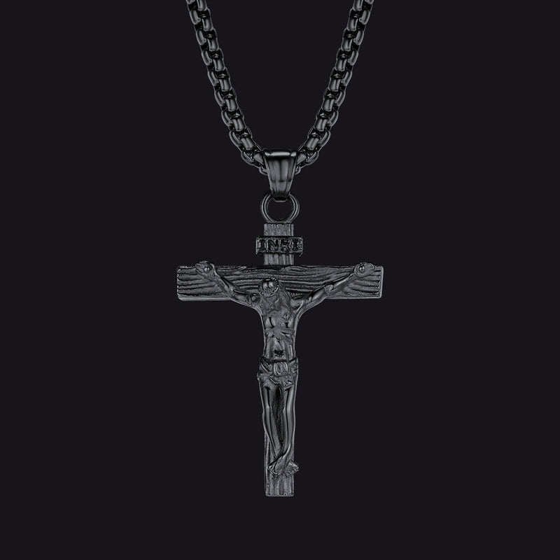 Catholic Crucifix Cross Necklace Jesus Pendant for
