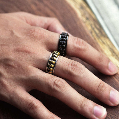 Gothic Skull Ring Anxiety Fidget Ring for