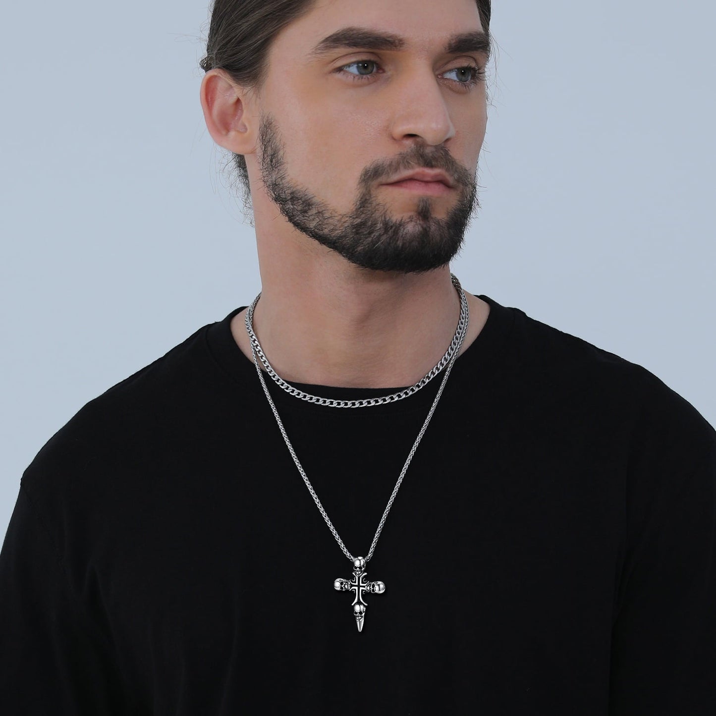 Skull Cross Necklace for Stainless Steel