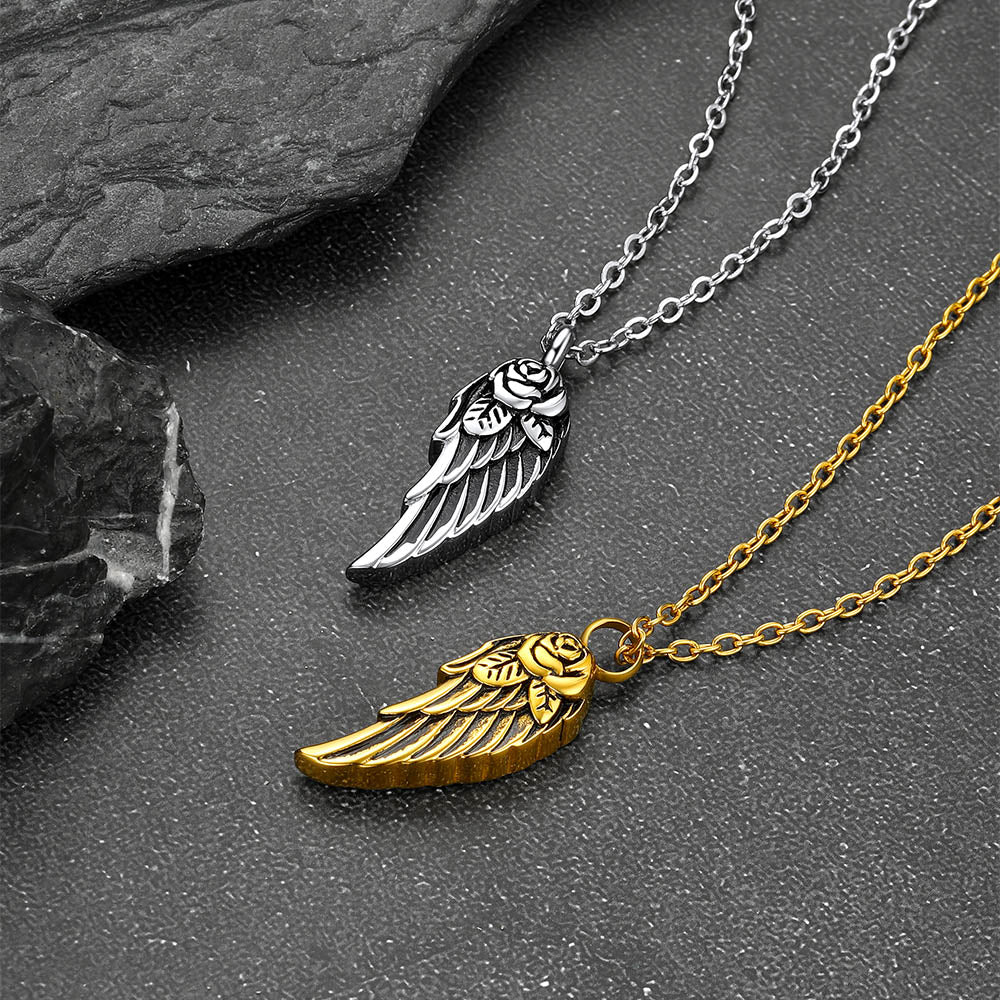 Angel Wings Urn Necklace for Ashes Cremation Jewelry
