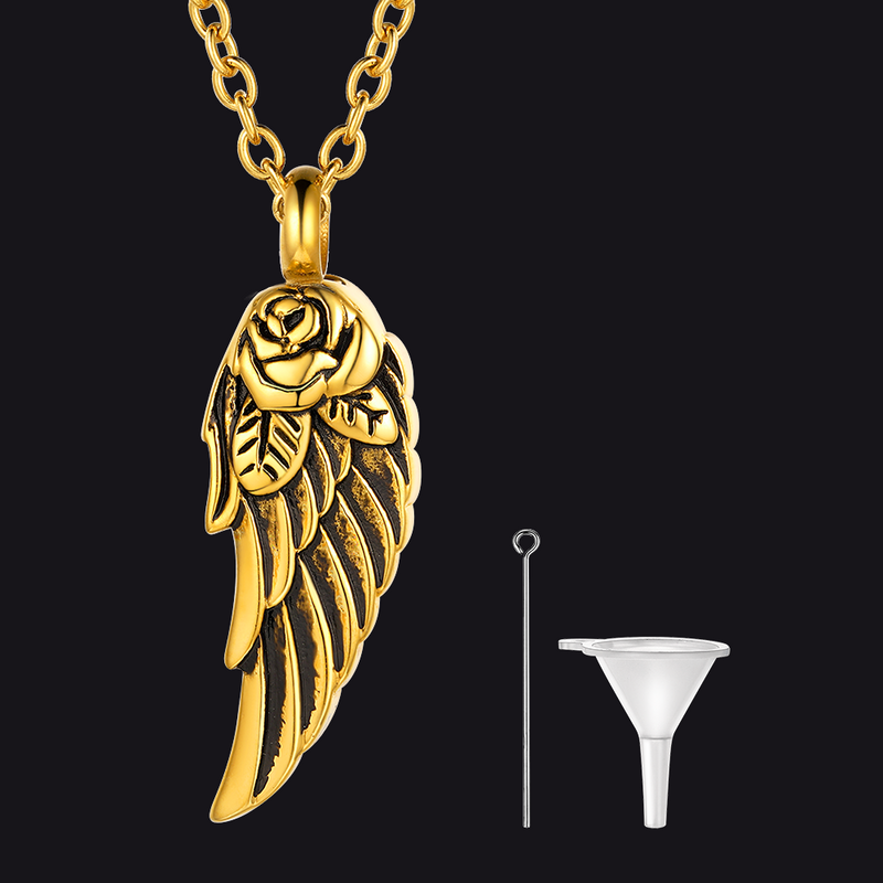 Angel Wings Urn Necklace for Ashes Cremation Jewelry
