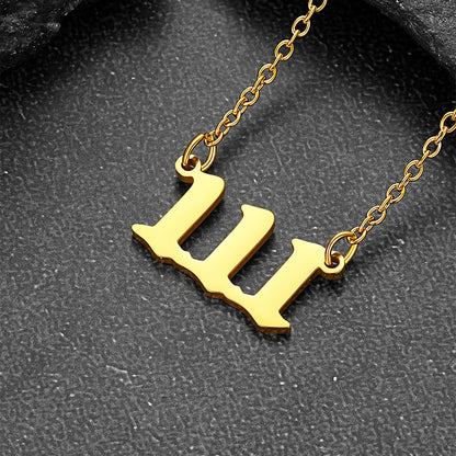 Personalized Angel Number Necklace for