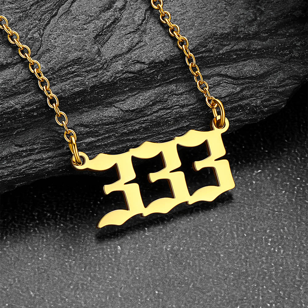 Personalized Angel Number Necklace for