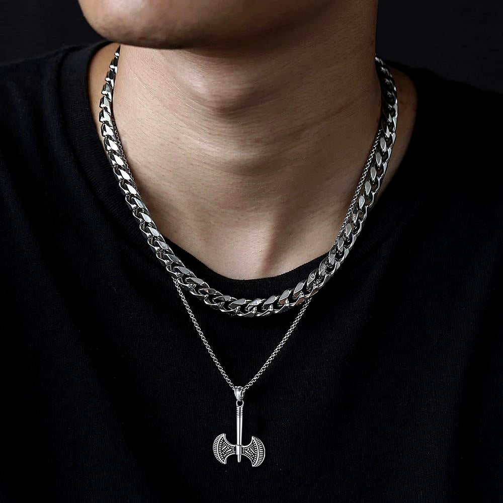 Flash Viking Axe Necklace Amulet Pendant Gift for
