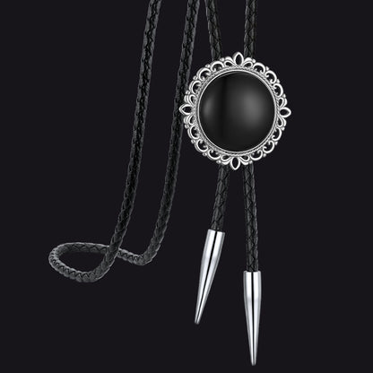 Western Wedding Black Onyx Bolo Ties for