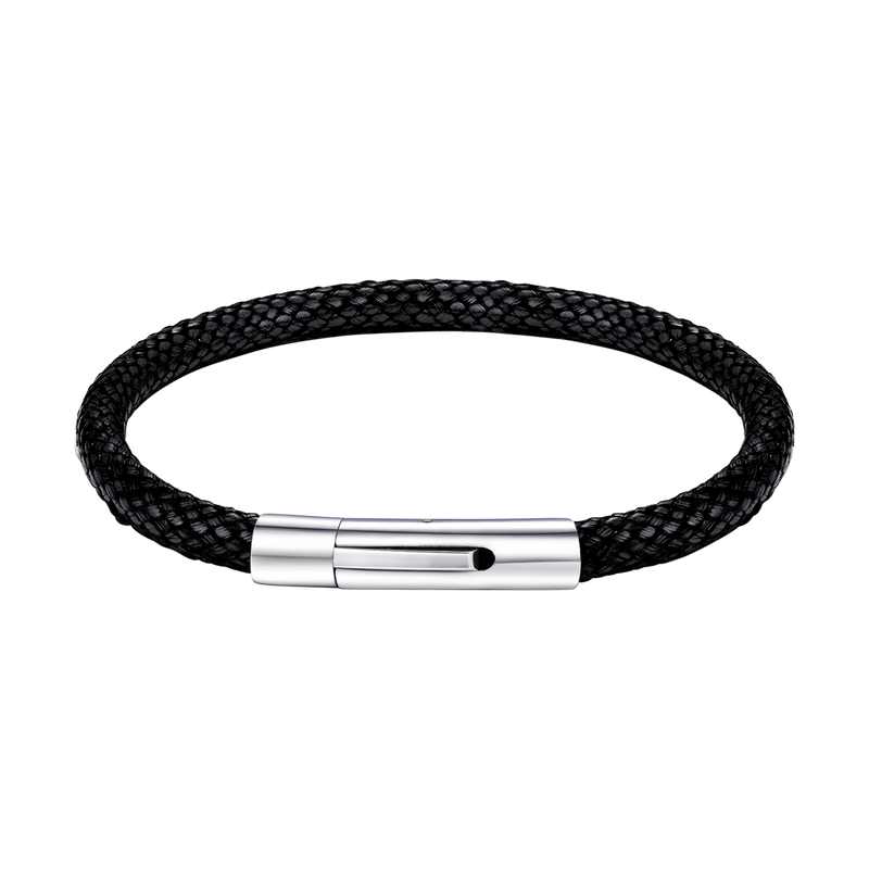 Clasp Braided Genuine Leather Bracelet Birthday Gift for