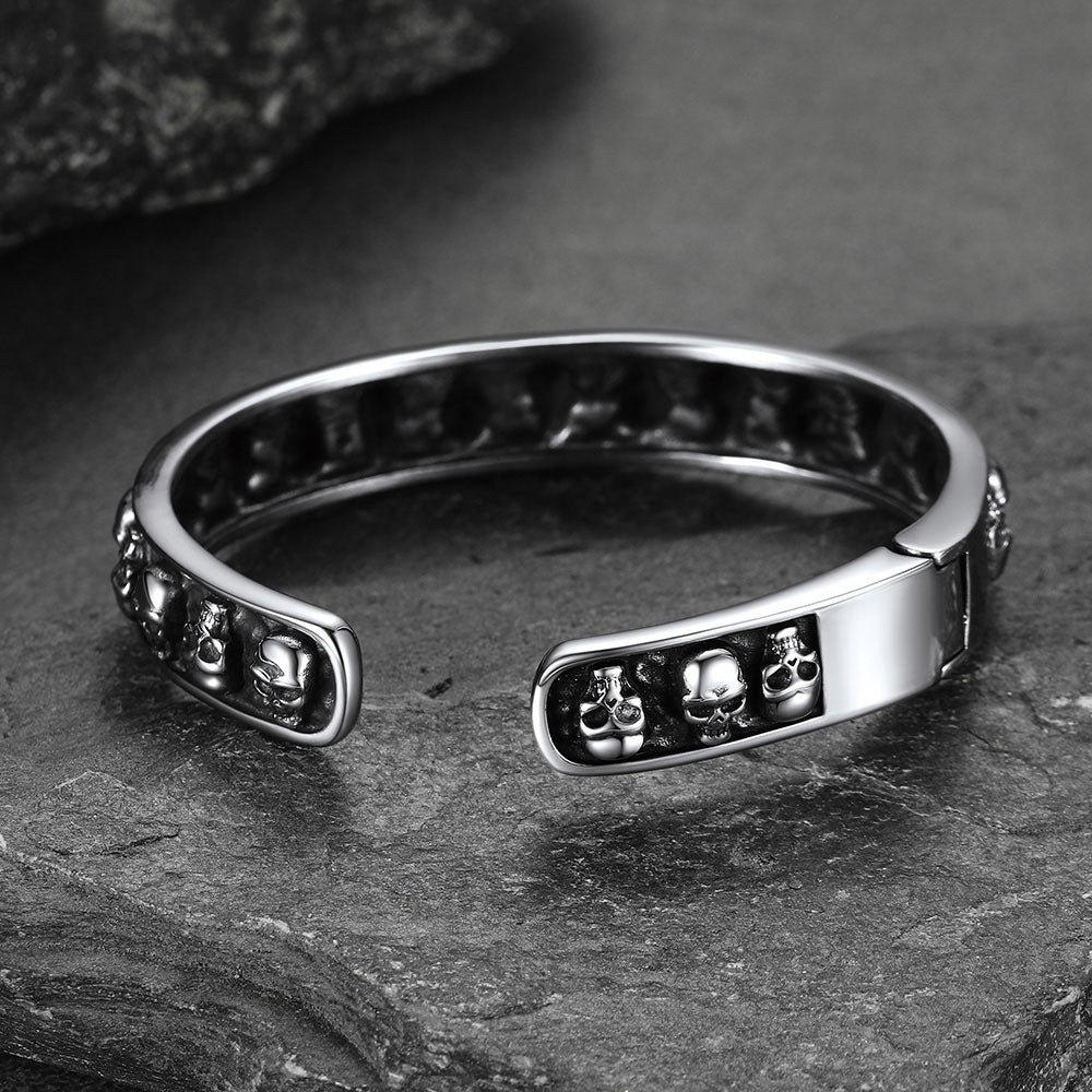 Skull Cuff Bracelet Gothic Punk Bangles for