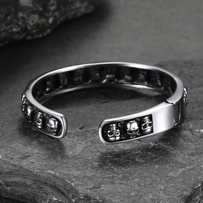 Skull Cuff Bracelet Gothic Punk Bangles for