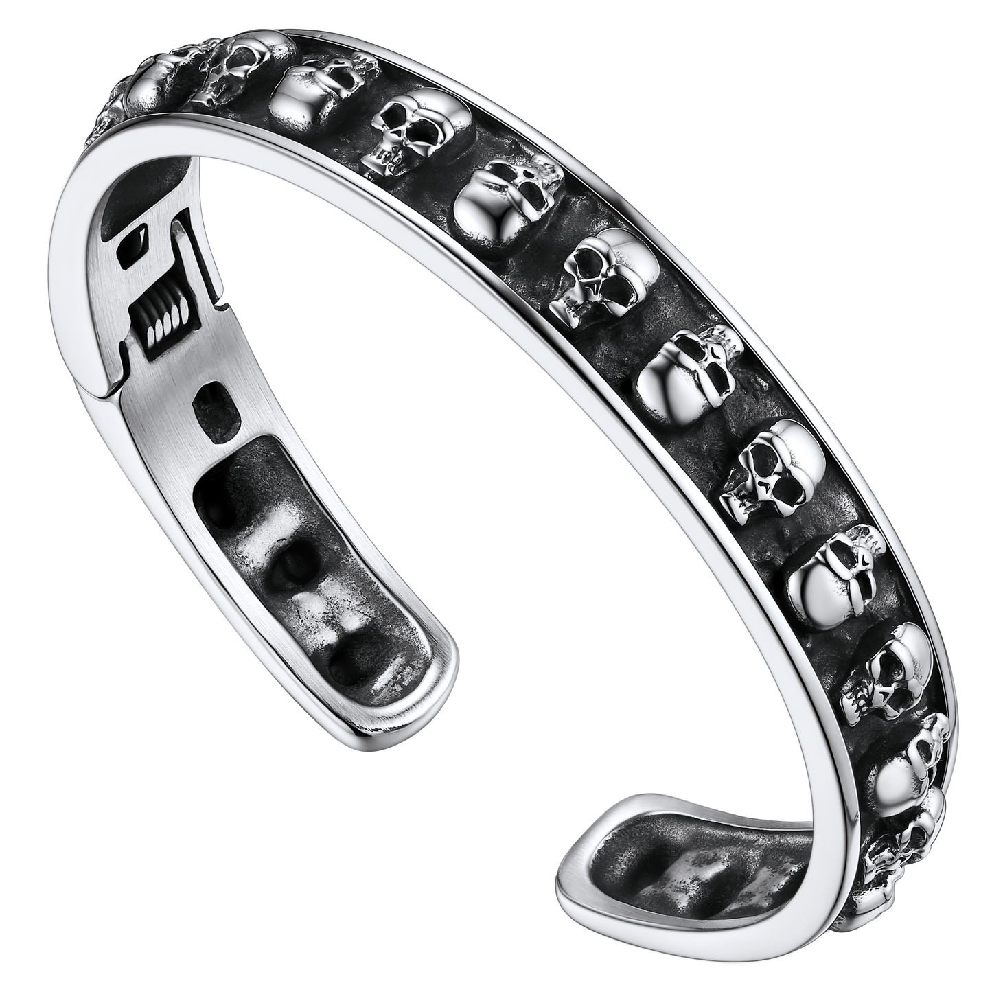 Skull Cuff Bracelet Gothic Punk Bangles for
