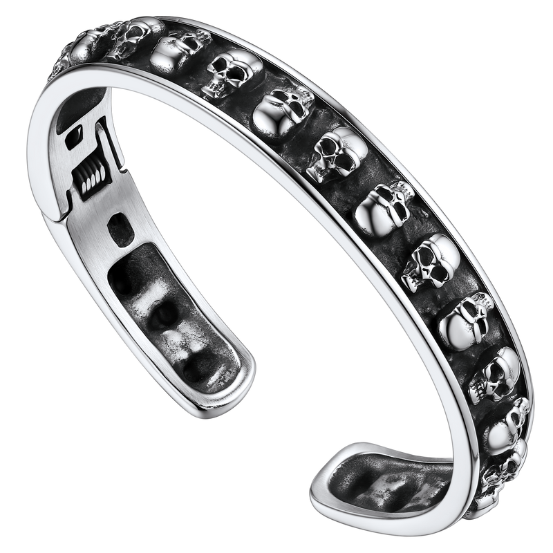 Skull Cuff Bracelet Gothic Punk Bangles for