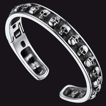 Skull Cuff Bracelet Gothic Punk Bangles for