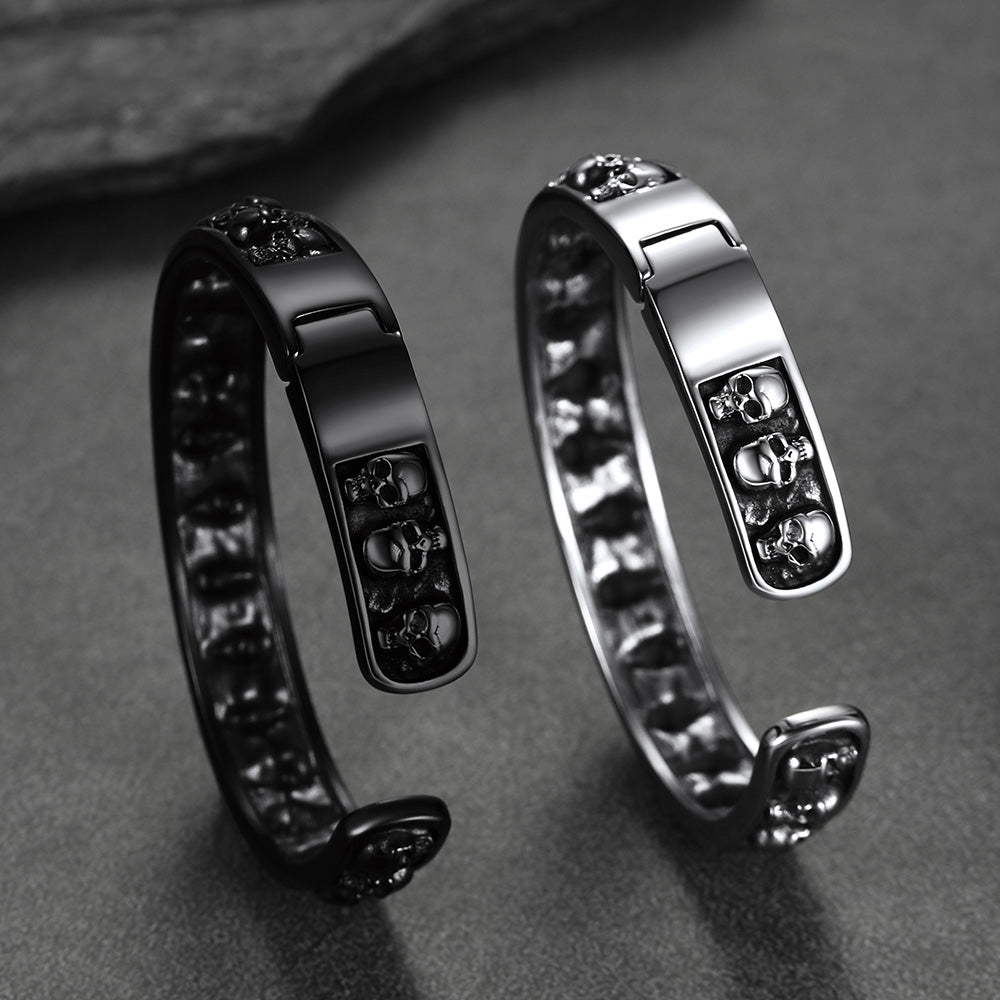 Skull Cuff Bracelet Gothic Punk Bangles for