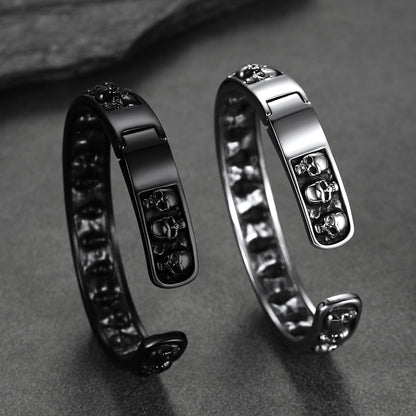 Skull Cuff Bracelet Gothic Punk Bangles for