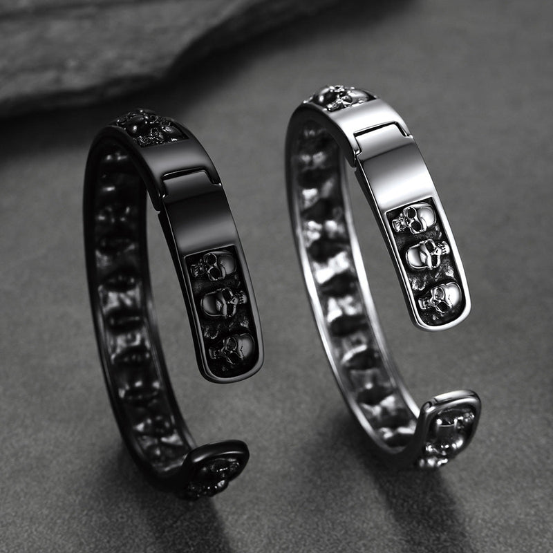 Skull Cuff Bracelet Gothic Punk Bangles for