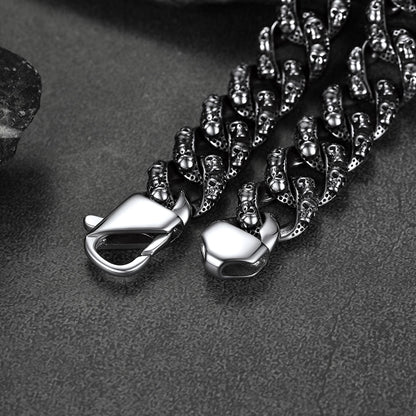 Chunky Heavy Skull Cuban Link Chain Bracelet for , 16mm Width