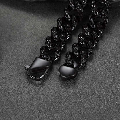 Chunky Heavy Skull Cuban Link Chain Bracelet for , 16mm Width
