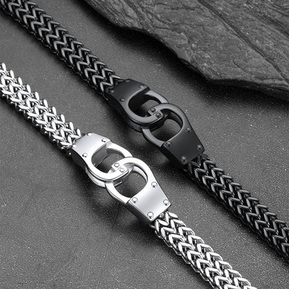 Handcuffs Chain Bracelet for With Celtic Knot in Stainless Steel