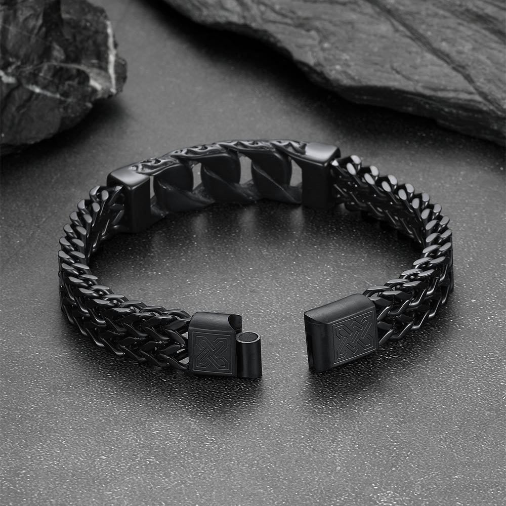 Heavy Celtic Knot Cuban Link Bracelet for in Stainless Steel